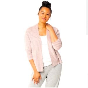 Barefoot Dreams Cozychic Lite Ribbed Shrug Cardigan Sweater Sz L / XL QVWCL1183